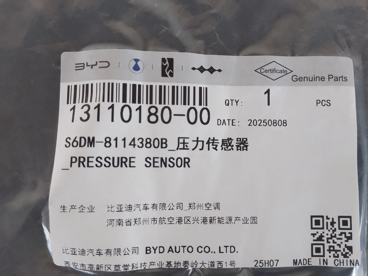 A/C Pressure Sensor for BYD group, OE 13110180-00, S6DM-8114380B - EVParto (additional views)