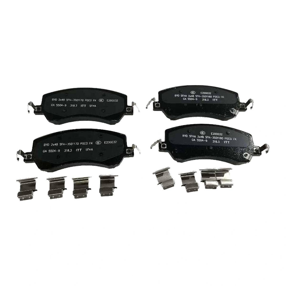Juego de pastillas de freno delanteras para BYD, OE 15566756-00, SFHA-3501500S - EVParto