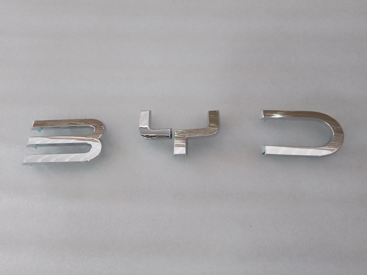 Front BYD Emblem Letters for BYD Seagull, OE 15500297-00, EQEA-3921211B - EVParto