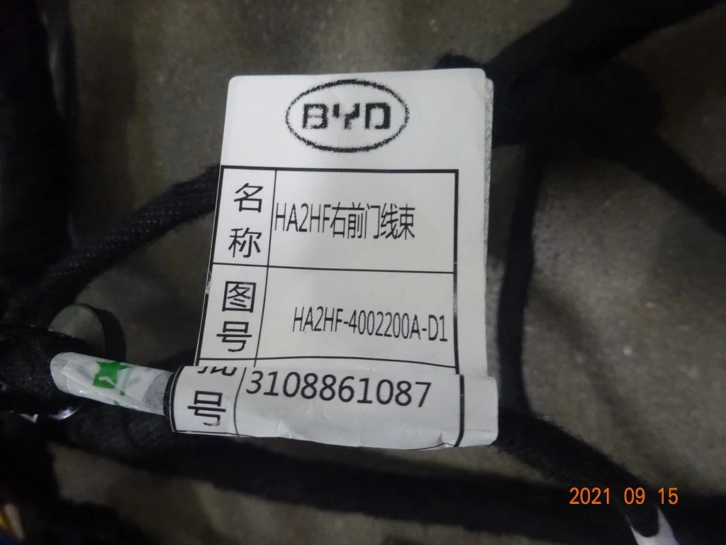 Front Door Wiring Harness (Right) for BYD Destroyer 05, OE 13221837-00, HA2HF-4002200A-D1 - EVParto (additional views)