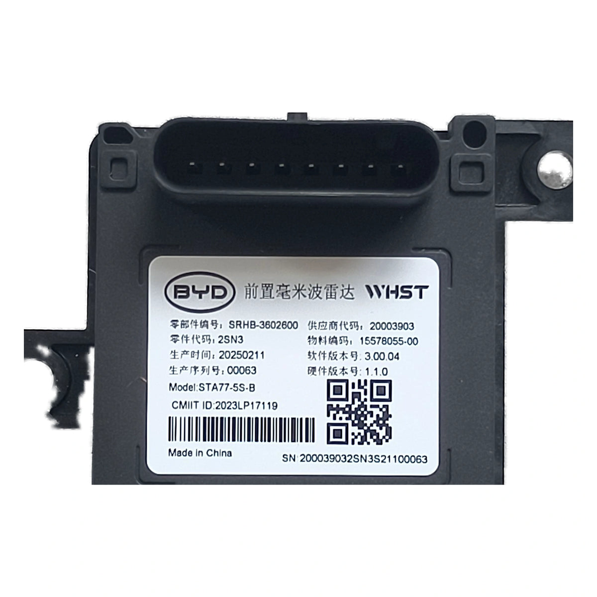Front Millimetre-Wave Radar for BYD Tang L EV, OE 15578055-00, SRHB-3602600 - EVParto (additional views)