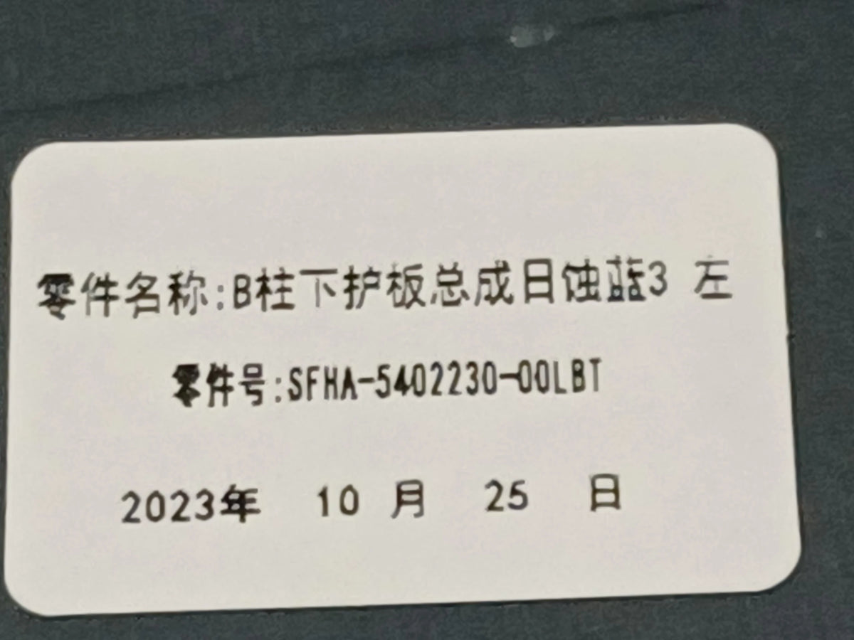 Left B-Pillar Lower Trim Panel for Fangchengbao Bao 5, OE 14411150-00, SFHA-5402230-00LBT - EVParto (additional views)