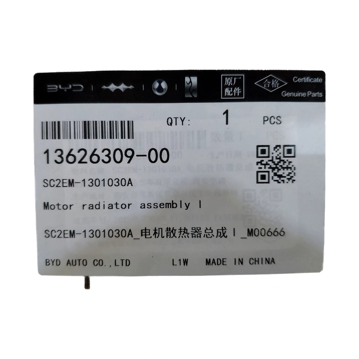Kühler Antriebsmotor komplett für BYD Han EV, OE 13626309-00, SC2EM-1301030A - EVParto (weitere Ansichten)