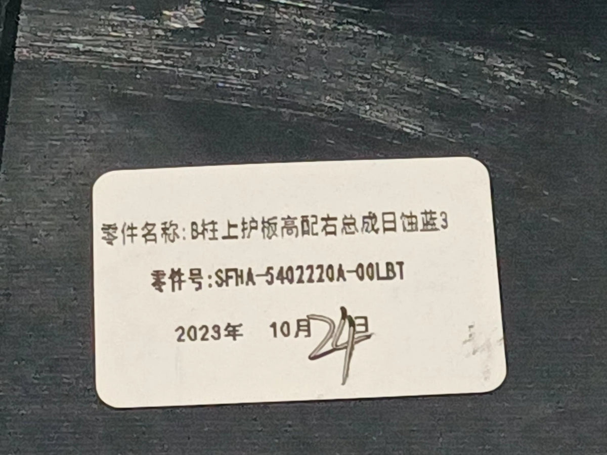 Embellecedor superior del pilar B derecho para Fangchengbao Bao 5, OE 14411149-00, SFHA-5402220A-00LBT - EVParto (otras vistas)