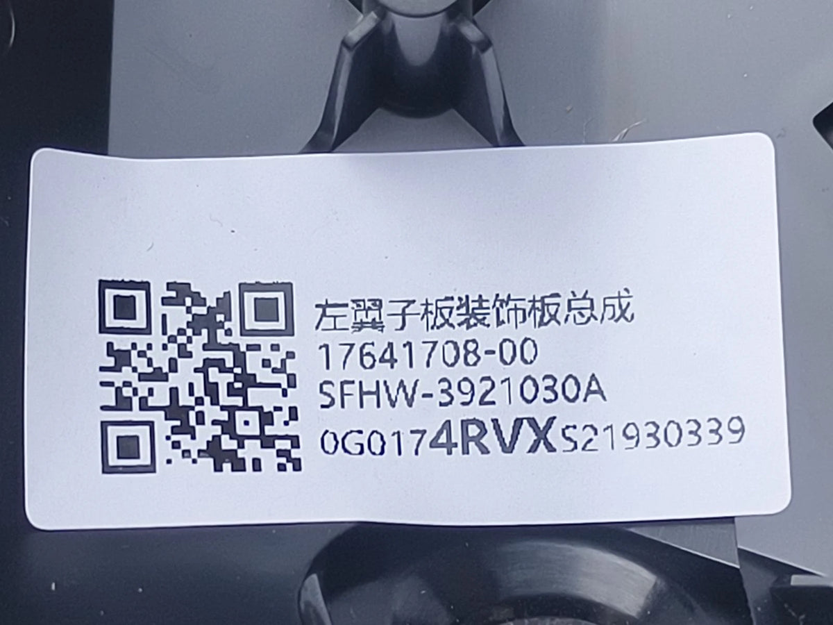 Fender Trim Cover (Left) for Fangchengbao Bao 5, OE 17641708-00, SFHW-3921030A - EVParto (additional views)