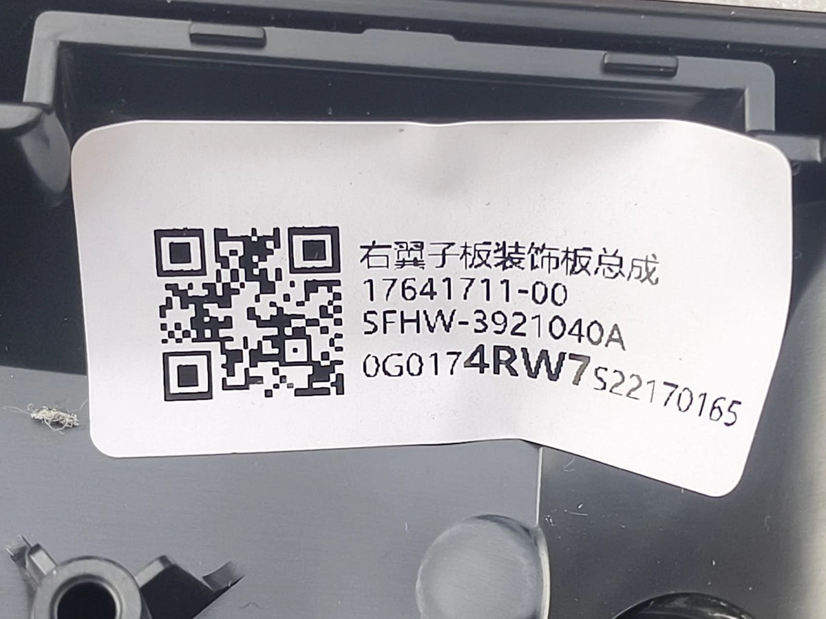 Fender Trim Cover (Right) for Fangchengbao Bao 5, OE 17641711-00, SFHW-3921040A - EVParto (additional views)